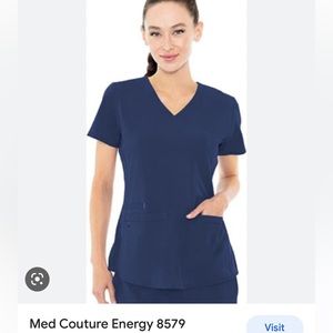 Navy Med Couture Energy Racerback scrub top